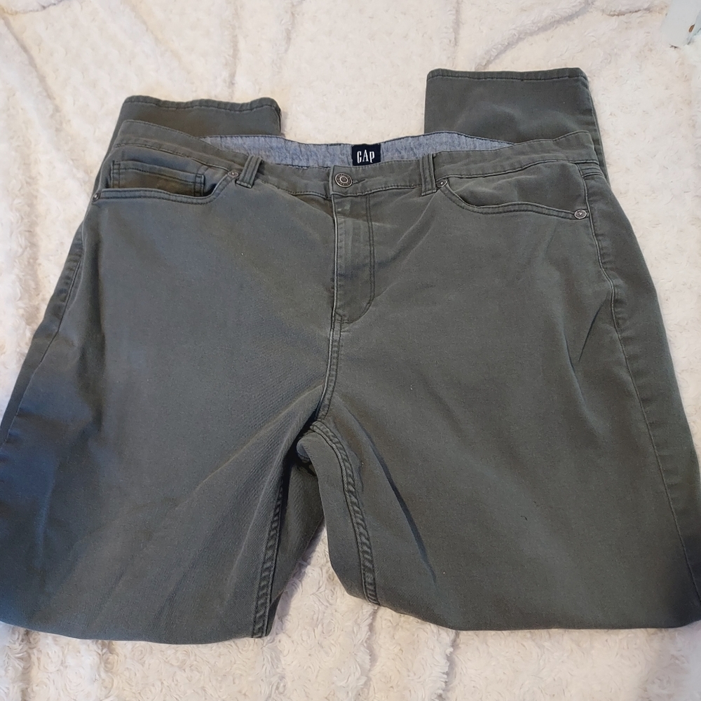GAP Charcoal Gray straight leg cotton pants 40x32 Workwear Casual Everyday